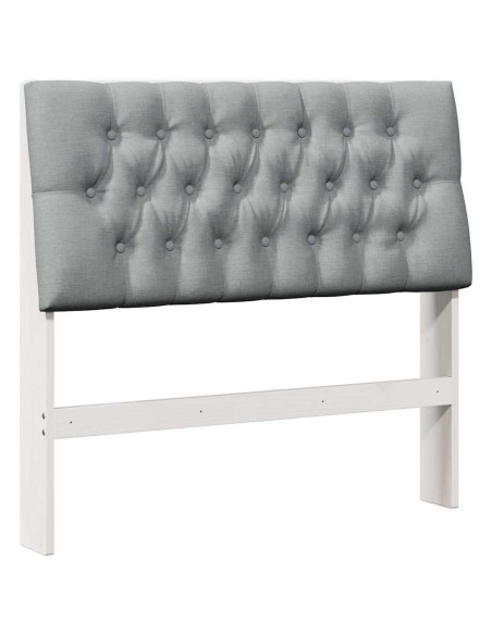 Testiera imbottita Grigio chiaro 100 cm Pino massello