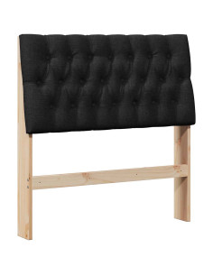 Testiera imbottita Nero 90 cm Pino massello