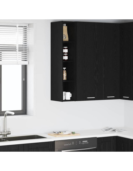 Armadio pensile Riga Rovere Nero 20 x 29,5 x 100 cm