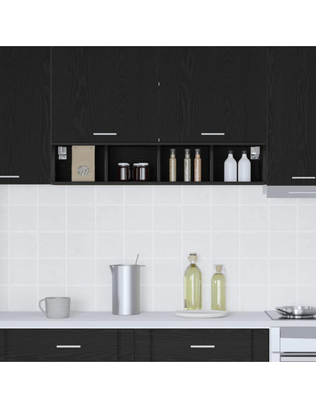 Armadio pensile Riga Rovere Nero 20 x 29,5 x 100 cm