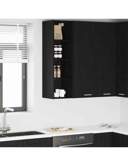 Armadio pensile Riga Rovere Nero 30 x 29,5 x 100 cm