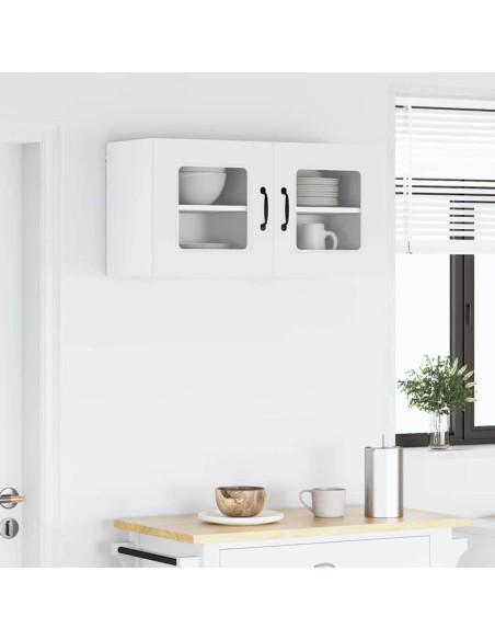 Pensile cucina 2 pcs Bianco 40 x 31 x 40 cm Legno multistrato