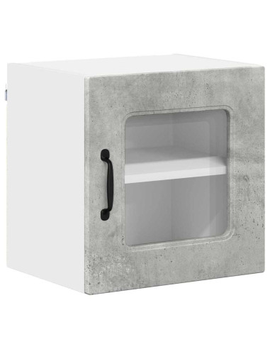 Pensile cucina con porta 2 pcs Grigio cemento 40 x 31 x 40 cm