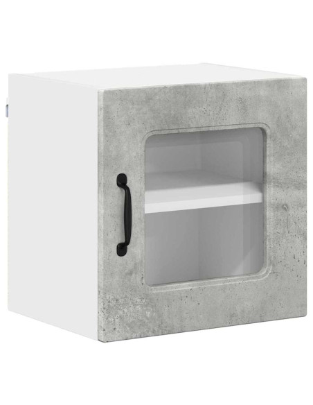 Pensile cucina con porta 2 pcs Grigio cemento 40 x 31 x 40 cm