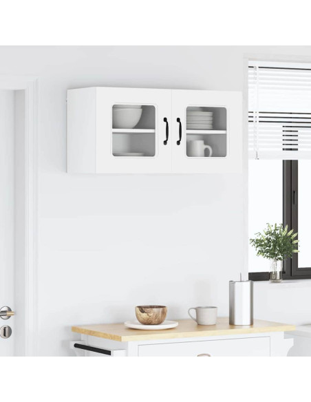 Pensile cucina con porta 2 pcs Bianco Lucido 40 x 31 x 40 cm