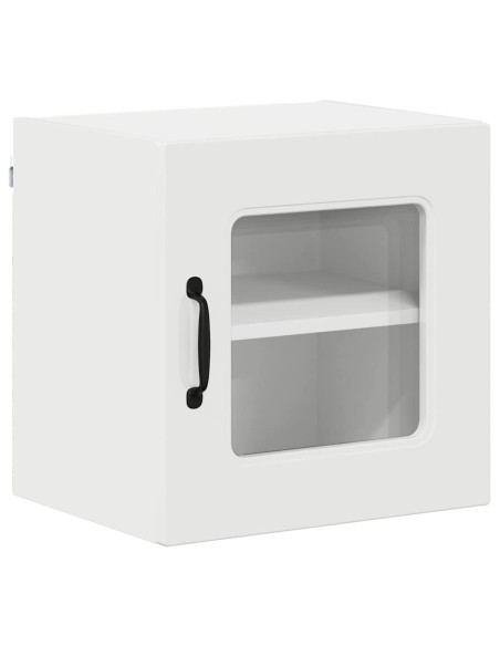Pensile cucina con porta 2 pcs Bianco Lucido 40 x 31 x 40 cm