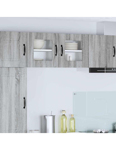 Pensile cucina con porta 2 pcs Grigio Sonoma 40 x 31 x 40 cm