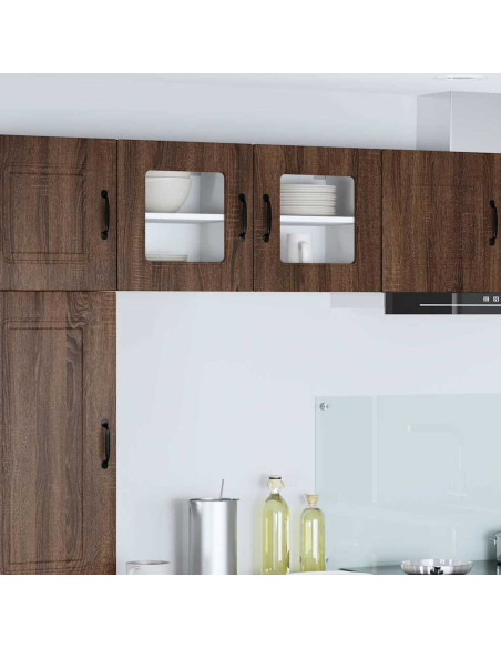 Pensile cucina con porta 2 pcs Rovere Marrone 40 x 31 x 40 cm