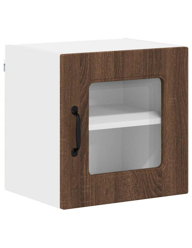 Pensile cucina con porta 2 pcs Rovere Marrone 40 x 31 x 40 cm