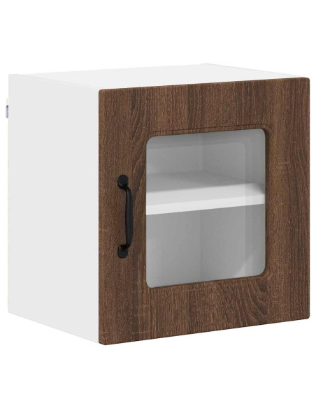 Pensile cucina con porta 2 pcs Rovere Marrone 40 x 31 x 40 cm