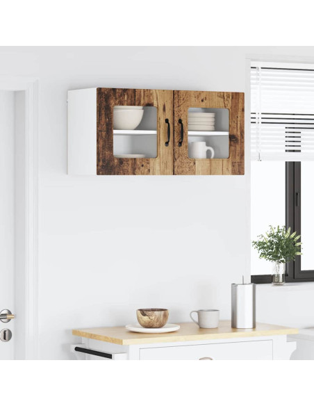 Pensile cucina con porta 2 pcs Legno vecchio 40 x 31 x 40 cm
