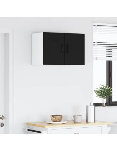Pensile cucina con porta Nero 30 x 31 x 40 cm Legno multistrato