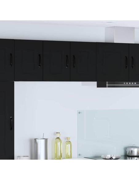 Pensile cucina 2 pcs Nero 30 x 31 x 40 cm Legno multistrato