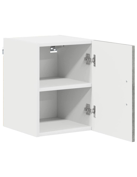 Pensile cucina con porta 2 pcs Grigio cemento 30 x 31 x 40 cm