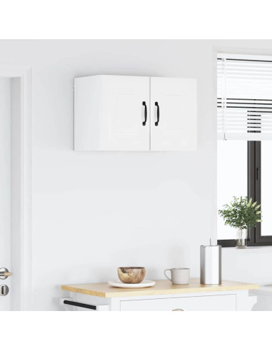 Pensile cucina con porta 2 pcs Bianco Lucido 30 x 31 x 40 cm