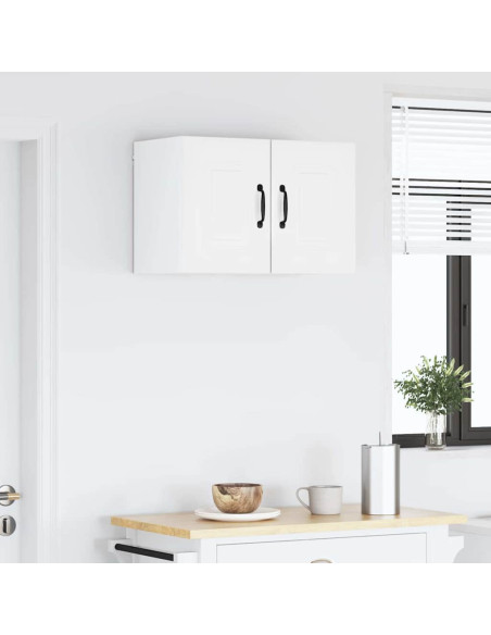 Pensile cucina con porta 2 pcs Bianco Lucido 30 x 31 x 40 cm