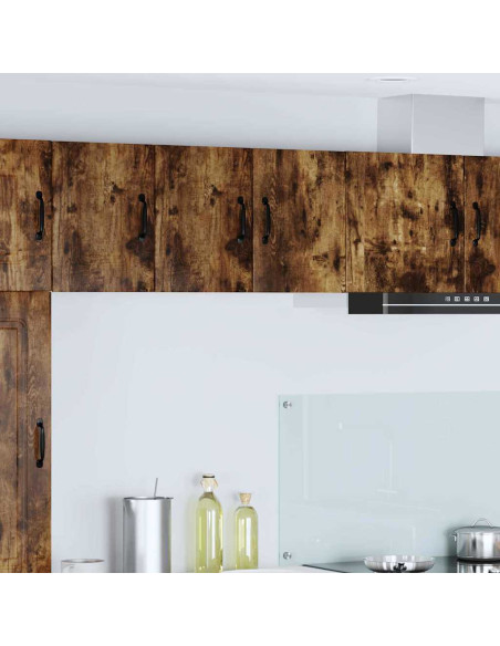 Pensile cucina con porta 2 pcs Rovere fumé 30 x 31 x 40 cm