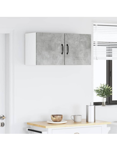 Pensile cucina con porta 2 pcs Grigio cemento 40 x 31 x 40 cm