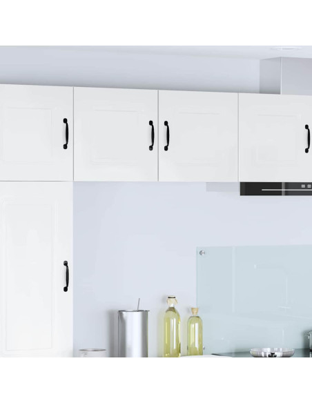 Pensile cucina con porta 2 pcs Bianco Lucido 40 x 31 x 40 cm