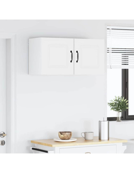 Pensile cucina con porta 2 pcs Bianco Lucido 40 x 31 x 40 cm