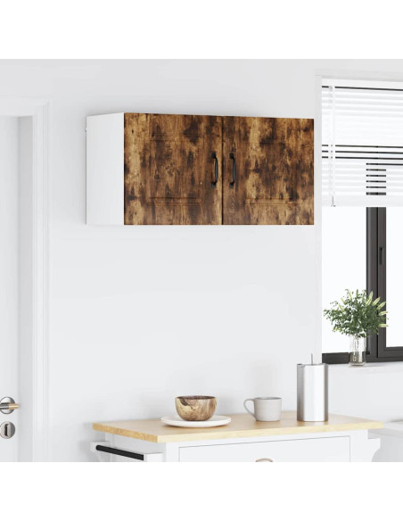 Pensile cucina con porta 2 pcs Rovere fumé 40 x 31 x 40 cm