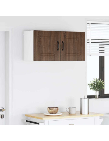 Pensile cucina con porta 2 pcs Rovere Marrone 40 x 31 x 40 cm