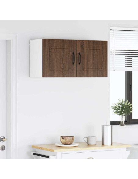 Pensile cucina con porta 2 pcs Rovere Marrone 40 x 31 x 40 cm
