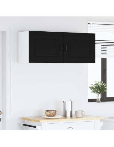 Pensile cucina con porta Nero 50 x 31 x 40 cm Legno multistrato