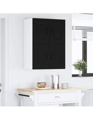 Pensile cucina con porta Nero 60 x 31 x 40 cm Legno multistrato