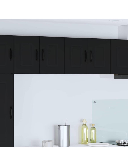 Pensile cucina 2 pcs Nero 60 x 31 x 40 cm Legno multistrato