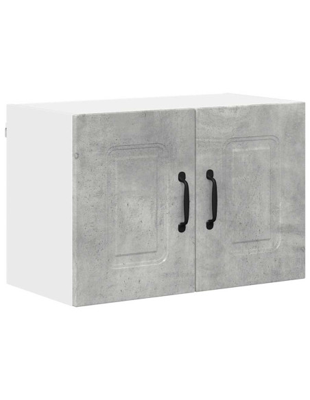 Pensile cucina con porta 2 pcs Grigio cemento 60 x 31 x 40 cm