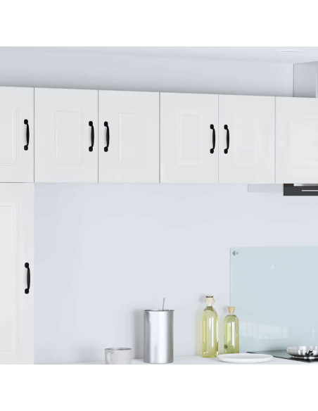Pensile cucina con porta 2 pcs Bianco Lucido 60 x 31 x 40 cm