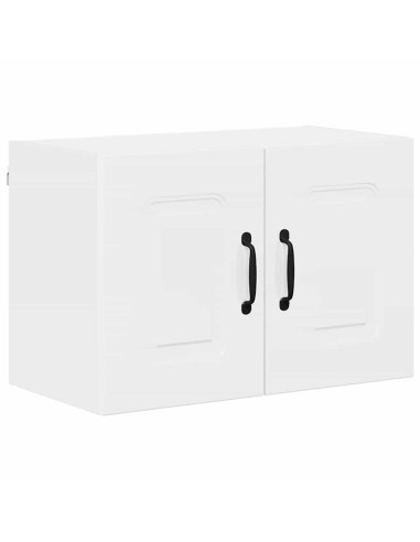 Pensile cucina con porta 2 pcs Bianco Lucido 60 x 31 x 40 cm