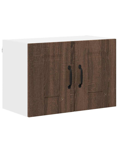 Pensile cucina con porta 2 pcs Rovere Marrone 60 x 31 x 40 cm