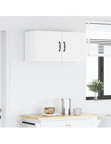 Pensile cucina Bianco Lucido 80 x 31 x 40 cm Legno multistrato