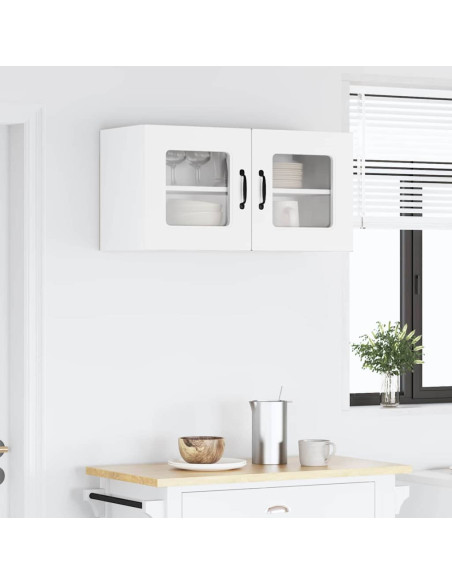 Pensile cucina Bianco Lucido 80 x 31 x 40 cm Legno multistrato