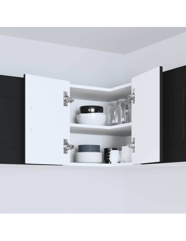 Pensile cucina con porta Nero 57 x 57 x 40 cm Legno multistrato