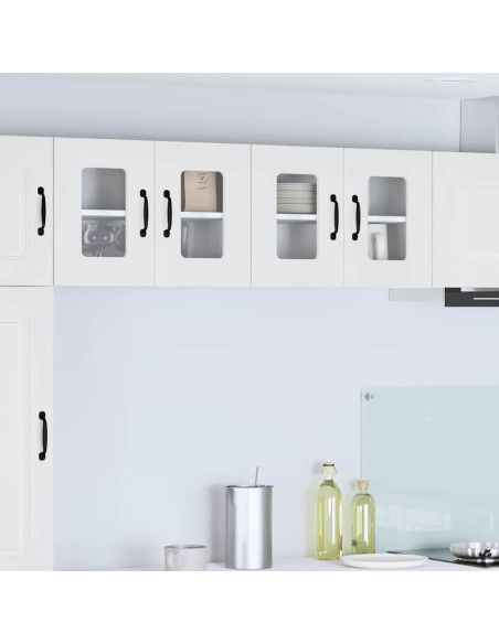 Pensile cucina 2 pcs Bianco 60 x 31 x 40 cm Legno multistrato