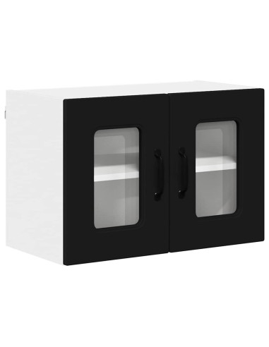 Pensile cucina 2 pcs Nero 60 x 31 x 40 cm Legno multistrato