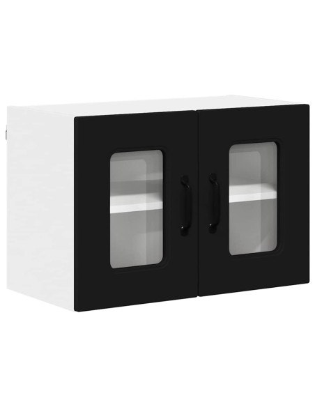 Pensile cucina 2 pcs Nero 60 x 31 x 40 cm Legno multistrato