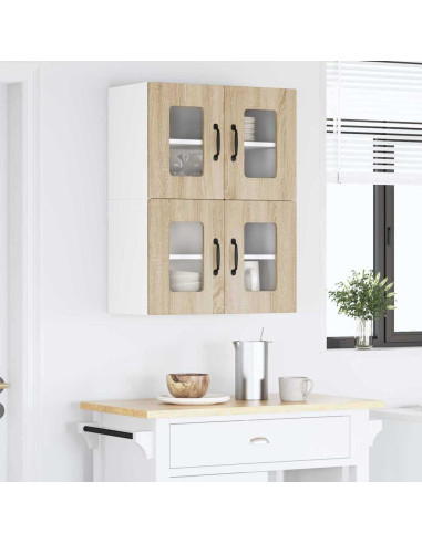 Pensile cucina con porta 2 pcs Rovere Sonoma 60 x 31 x 40 cm