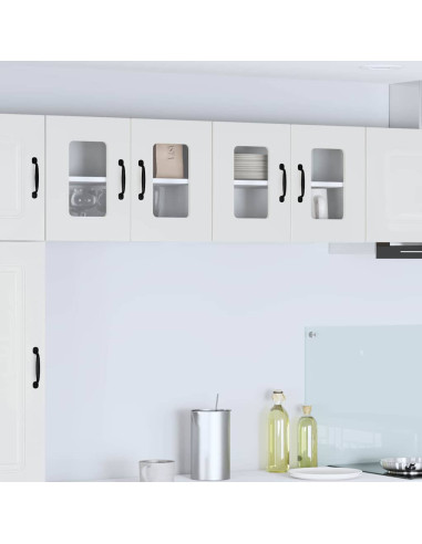 Pensile cucina con porta 2 pcs Bianco Lucido 60 x 31 x 40 cm