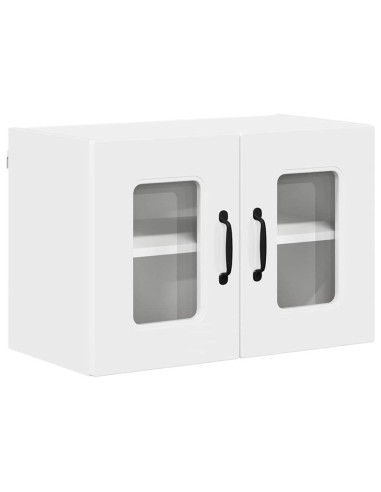 Pensile cucina con porta 2 pcs Bianco Lucido 60 x 31 x 40 cm