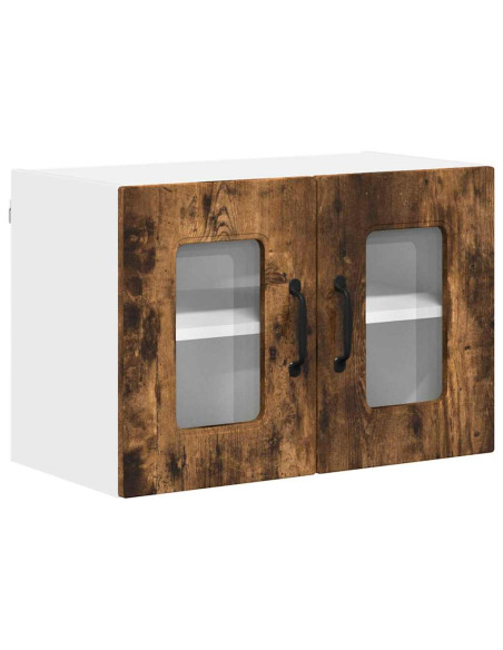 Pensile cucina con porta 2 pcs Rovere fumé 60 x 31 x 40 cm