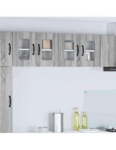 Pensile cucina con porta 2 pcs Grigio Sonoma 60 x 31 x 40 cm