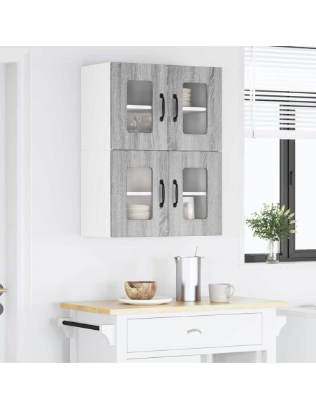 Pensile cucina con porta 2 pcs Grigio Sonoma 60 x 31 x 40 cm
