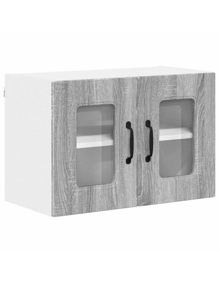 Pensile cucina con porta 2 pcs Grigio Sonoma 60 x 31 x 40 cm
