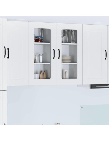 Pensile cucina Bianco 40 x 31 x 80 cm Legno multistrato