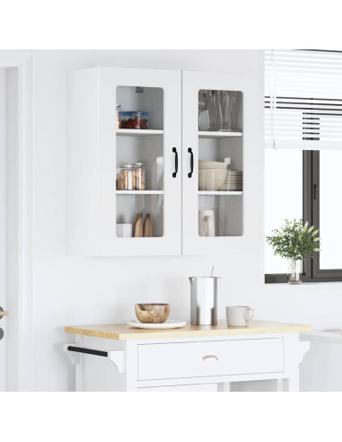 Pensile cucina 2 pcs Bianco 40 x 31 x 80 cm Legno multistrato