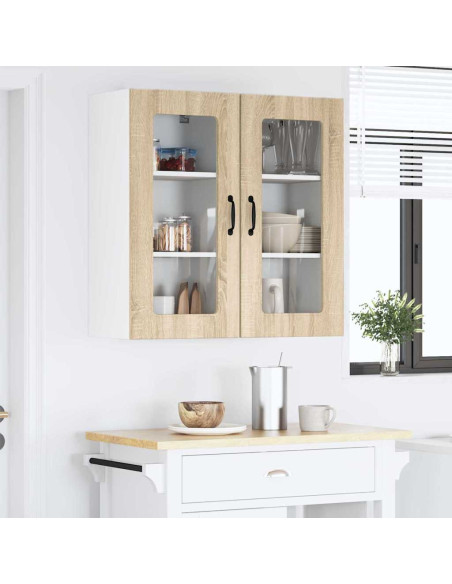 Pensile cucina con porta 2 pcs Rovere Sonoma 40 x 31 x 80 cm